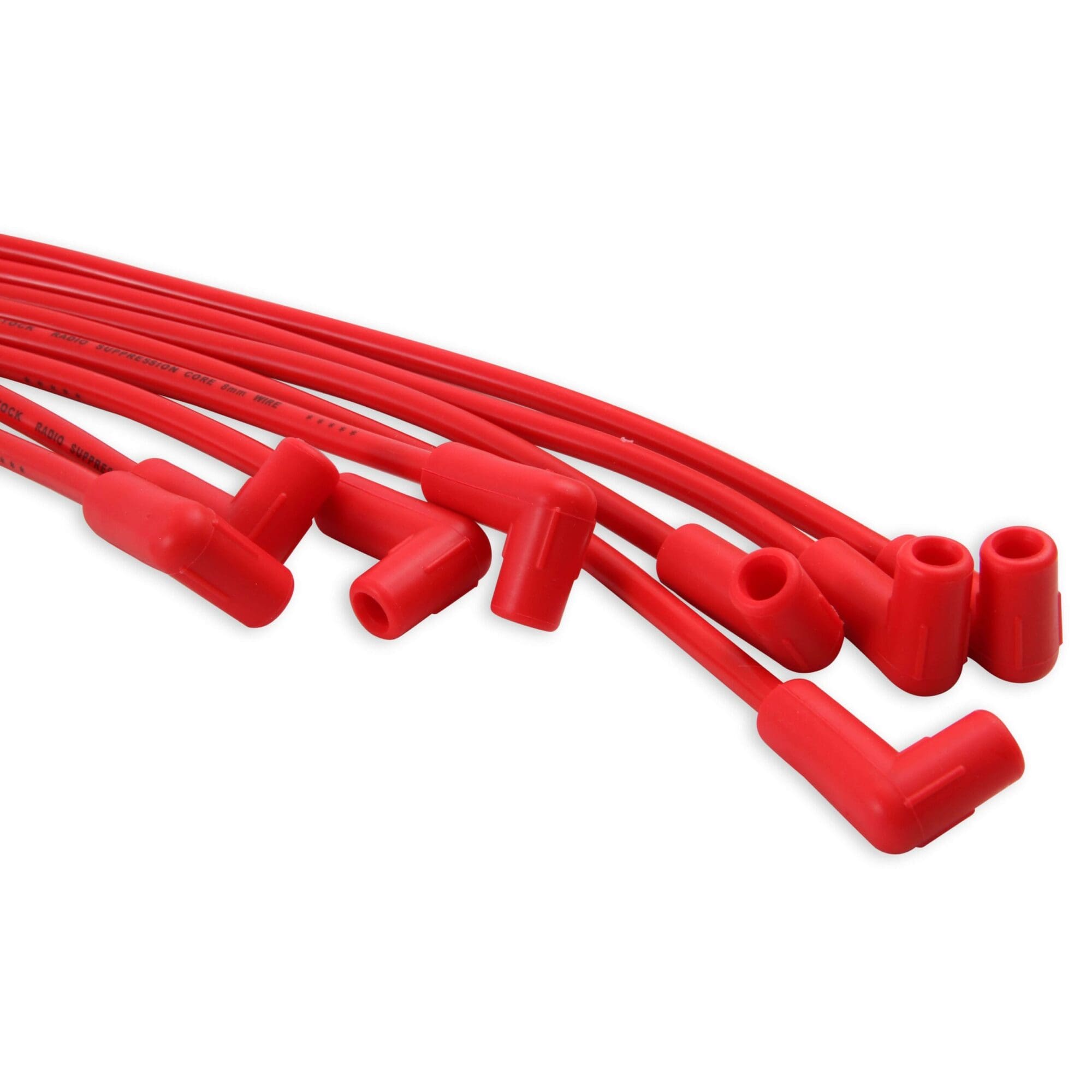 Accel 4041R Super Stock Universal 8mm Spark Plug Lead / Wire Set - Red 90° Boots - Image 2