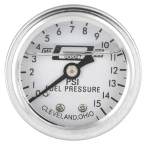 Mr Gasket 1563 Liquid Filled Fuel Pressure Gauge 0-15 PSI