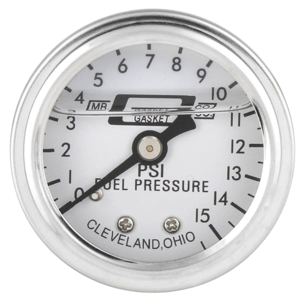 Mr Gasket 1563 Liquid Filled Fuel Pressure Gauge 0-15 PSI