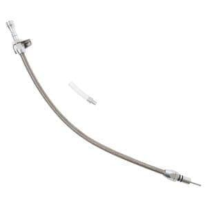 Braided Steel Flexible Transmission Dipstick Chevy 700R4 / 4L60E Firewall Mount