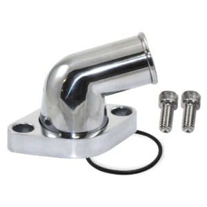 Chrome Aluminium O-Ring Style 15 Degree Swivel Water Neck / Thermostat Housing SB & BB Chevy 1955 Up