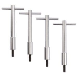 Chrome T-Bar Wing Nuts / Bolts For Valve Covers - 4" Long 1/4"-20 x 1-3/8"