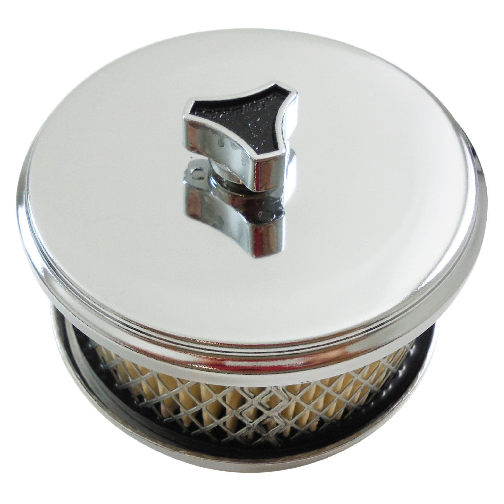4" x 2-7/8" Chrome "Dish Style" Air Cleaner / Filter Kit