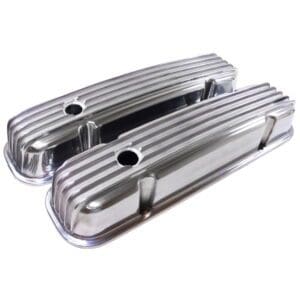 Finned Polished Aluminium Valve Covers 1959-79 Pontiac 326-455 V8