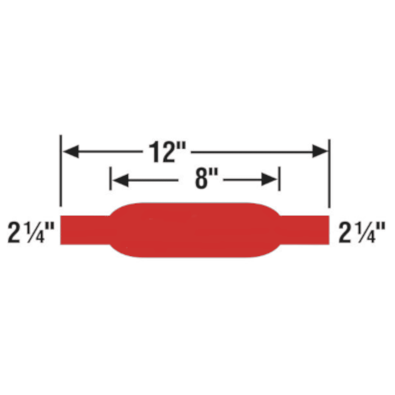 Cherry Glasspack Exhaust Bomb 8" Body Length - 2 1/4" ID - Image 2