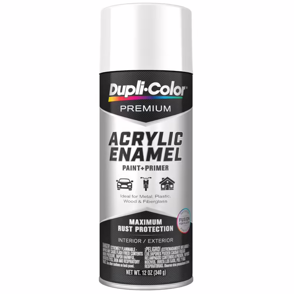 Dupli-Color PAE110 Gloss White Premium Acrylic Enamel Paint + Primer In One