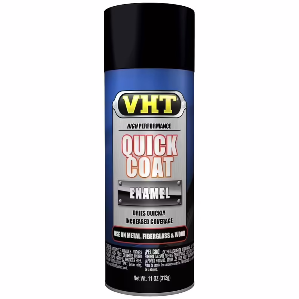 VHT SP527 Satin Black Quick Coat Enamel Spray Paint