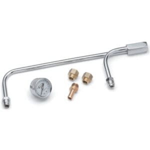 Mr Gasket 1576 Chrome Fuel Line With Gauge - Fits Race, Speed & Road Demon Carburettors