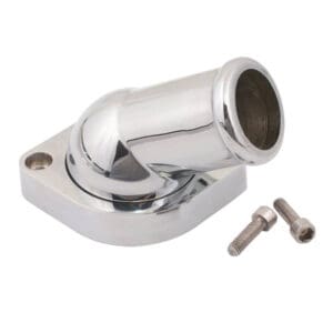 Mr Gasket 2670 Chrome 30 Degree Swivel Water Neck / Thermostat Housing - 1997-2020 GM Gen III/IV LS Engines