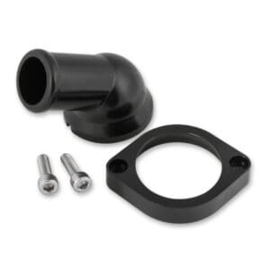 Mr Gasket 2670BK Black 30 Degree Swivel Water Neck / Thermostat Housing - 1997-2020 GM Gen III/IV LS Engines