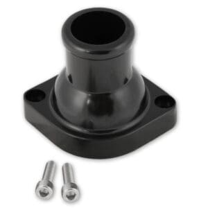 Mr Gasket 2671BK Black Straight Water Neck / Thermostat Housing - 1997-2009 GM LS Engines
