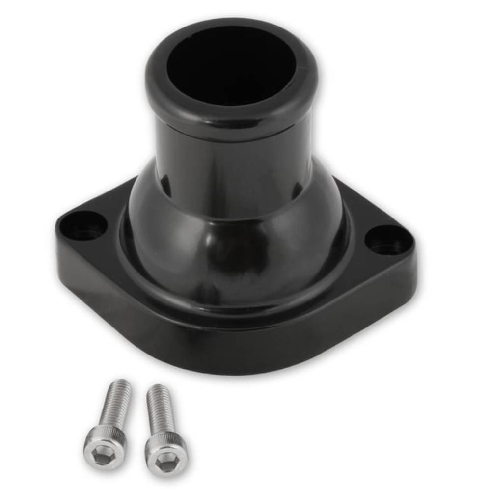 Mr Gasket 2671BK Black Straight Water Neck / Thermostat Housing - 1997-2009 GM LS Engines