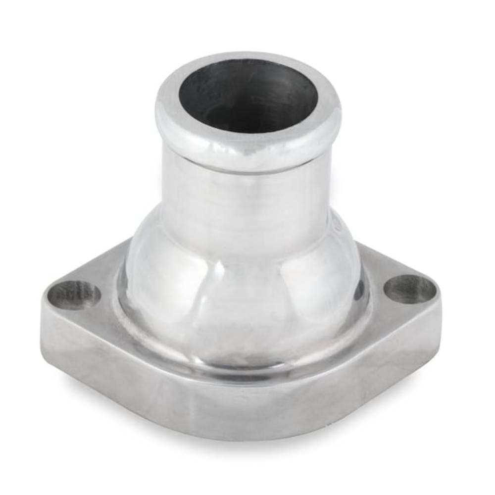 Mr Gasket 2671NA Polished Aluminium Straight Water Neck / Thermostat Housing - 1997-2009 GM LS Engines