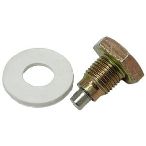 Magnetic Oil Pan Drain Plug With Washer - 1/2"-20 Thread - Gold Zinc Finish