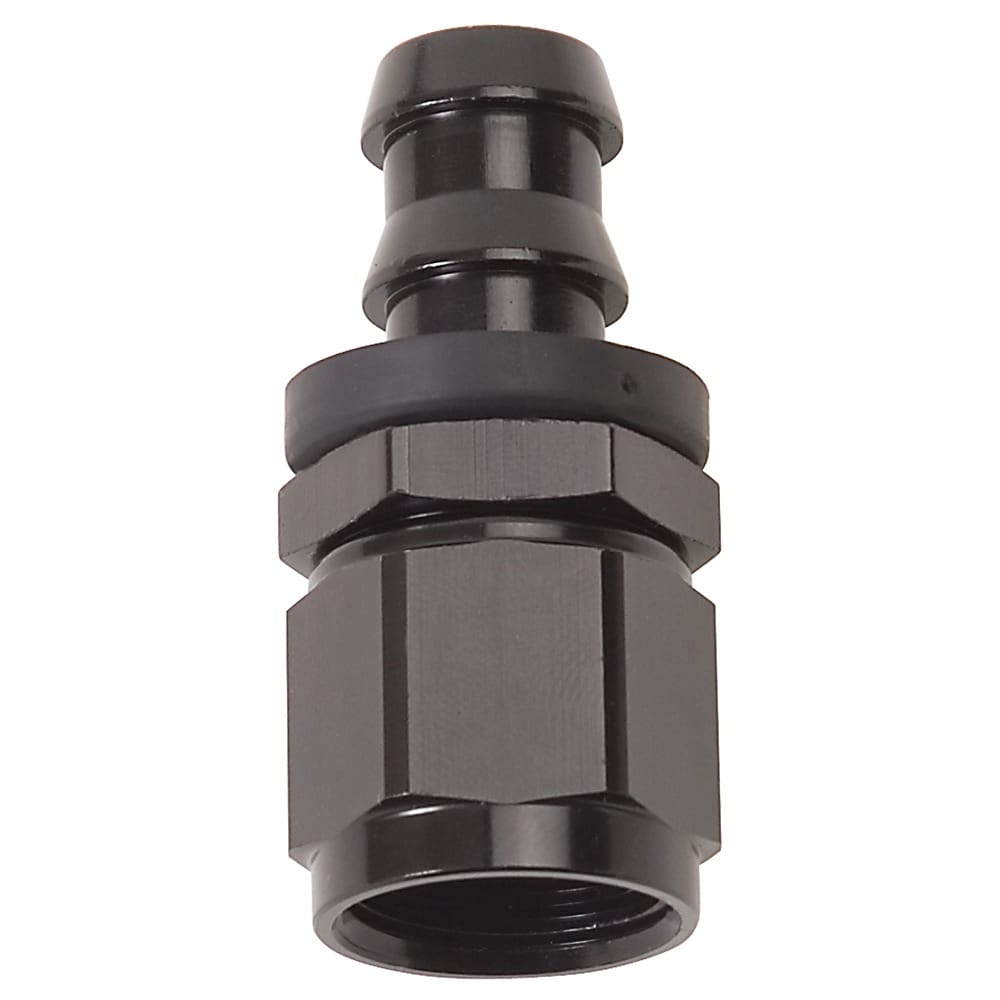 Edelbrock / Russell 624013 -6AN Twist-Lok Straight End Hose Fitting - Black Finish