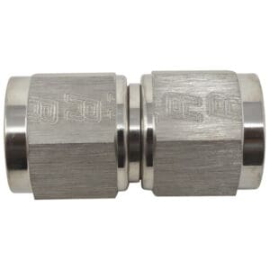 Edelbrock / Russell 640001 -6AN Straight Swivel Coupler Adapter Fitting With Endura Finish