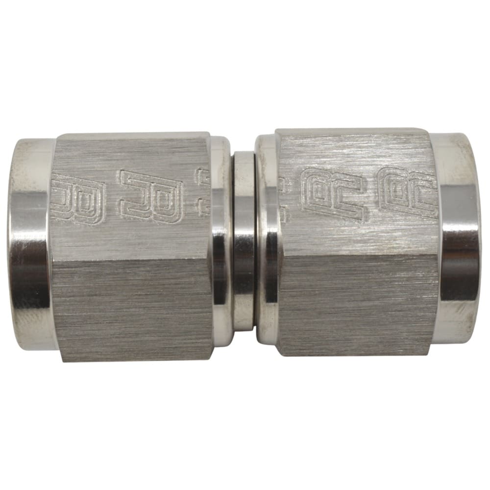 Edelbrock / Russell 640001 -6AN Straight Swivel Coupler Adapter Fitting With Endura Finish