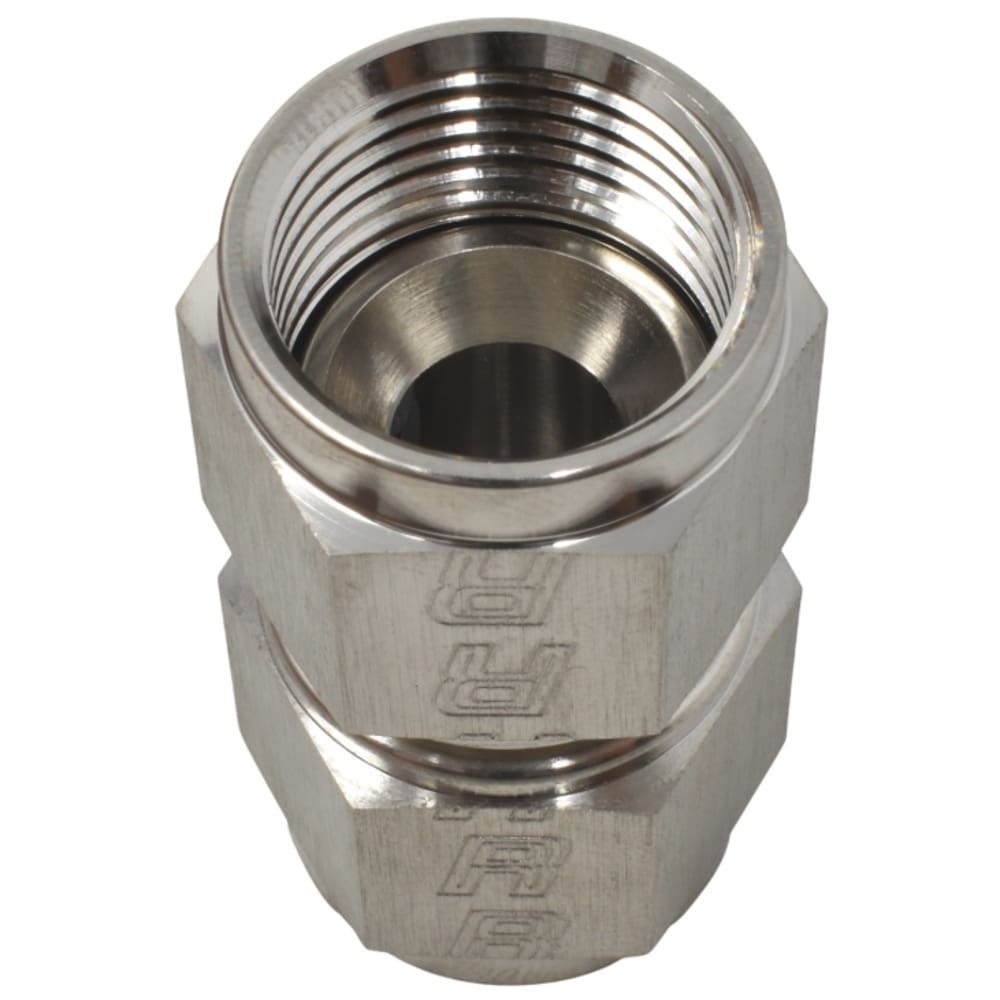 Edelbrock / Russell 640001 -6AN Straight Swivel Coupler Adapter Fitting With Endura Finish - Image 2